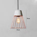 Sangkar Rose copper gold Cage Pendant Light With Concrete Base - DWHOME