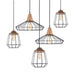 Sangkar Metal Cage Pendant Light With Wooden Base - DWHOME