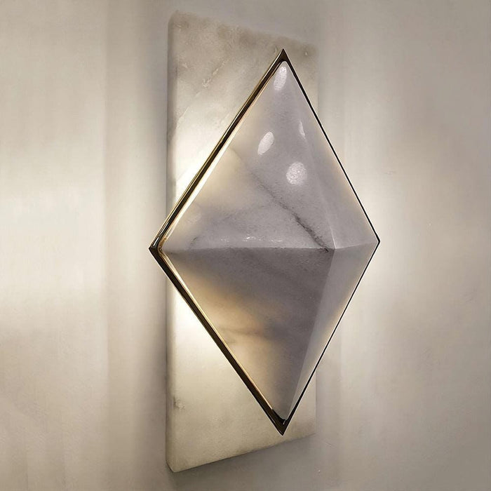 Art Deco Natural Marble Wall Sconce - DWHOME
