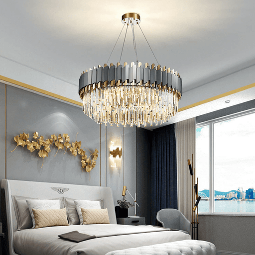 Stainless Steel LED Crystal Chandelier-DWHOME