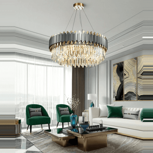Stainless Steel LED Crystal Chandelier-DWHOME