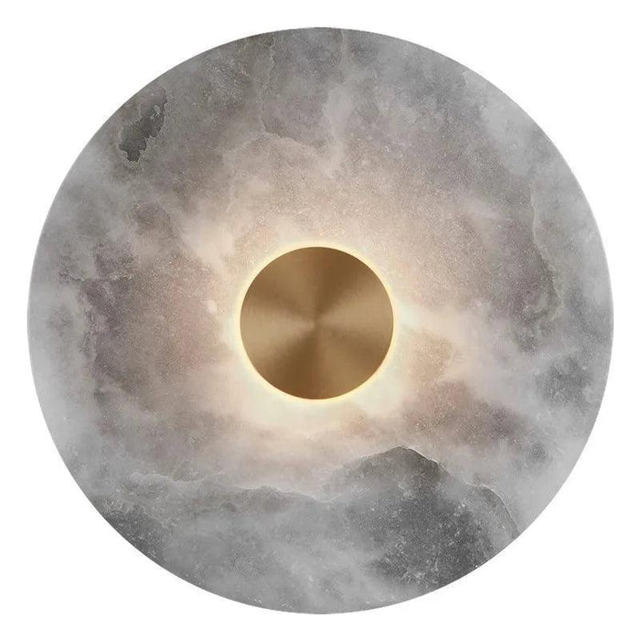 Moonshade Natural Marble Disc Wall Sconce - DWHOME