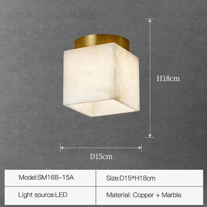 Natural Marble Hallway Ceiling Light Fixture-DWHOME