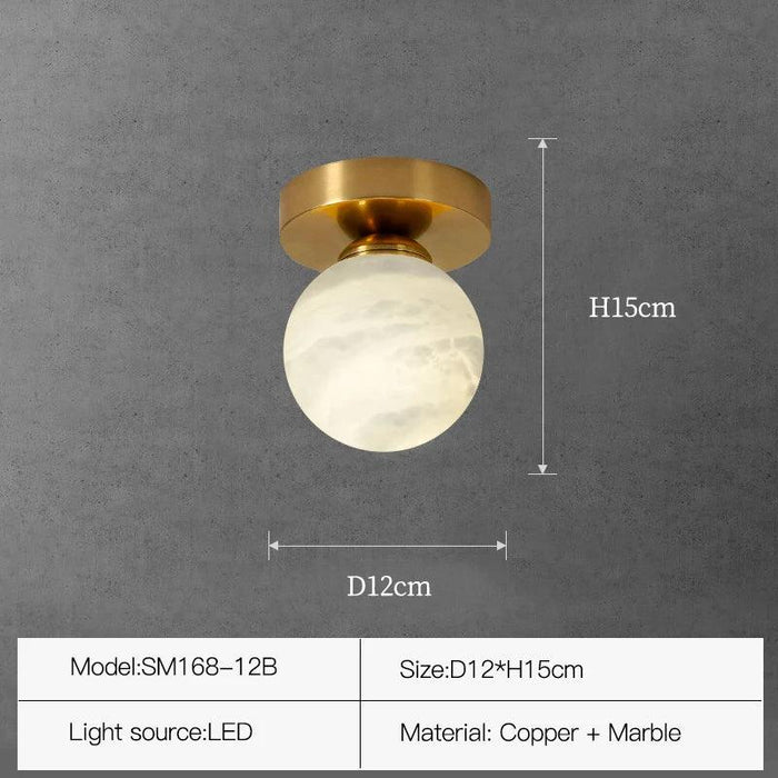 Natural Marble Hallway Ceiling Light Fixture-DWHOME