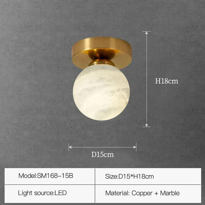 Natural Marble Hallway Ceiling Light Fixture-DWHOME