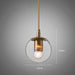 Ritz Single Head Brass Coloured Pendant Light-DWHOME