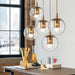 Ritz Single Head Brass Coloured Pendant Light-DWHOME