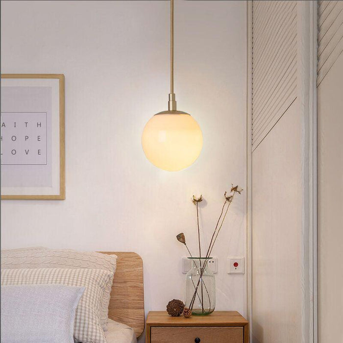 Ritz Single Head Brass Coloured Pendant Light-DWHOME