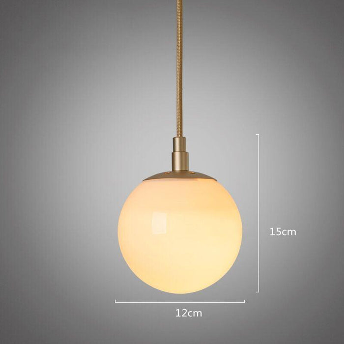 Ritz Single Head Brass Coloured Pendant Light-DWHOME