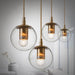 Ritz Single Head Brass Coloured Pendant Light-DWHOME