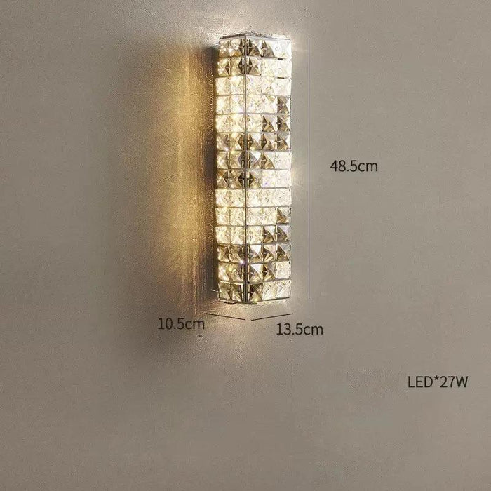 Bacci Smoke & Clear Crystal Wall Sconce - DWHOME