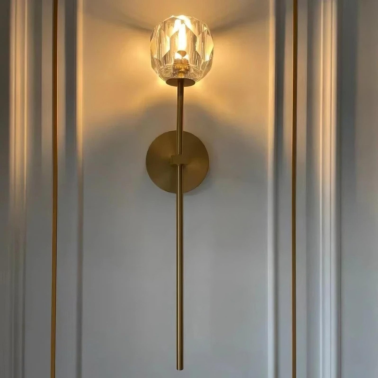 Glass and Brass Wall Light Fixture exclusive at DWHOME