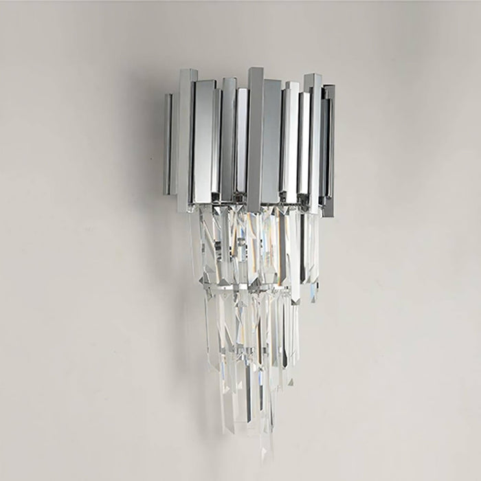 Gio Crystal Wall Sconce, Chrome - DWHOME