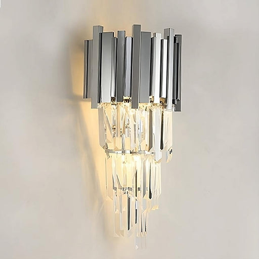 Gio Crystal Wall Sconce, Chrome-DWHOME
