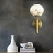 Natural Marble Sphere Wall Sconce - DWHOME