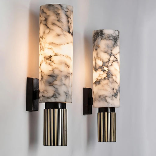 Moonshade Natural Marble Sconce-DWHOME