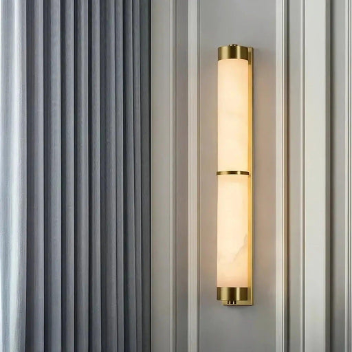 23" Natural Marble & Brass Wall Light - DWHOME