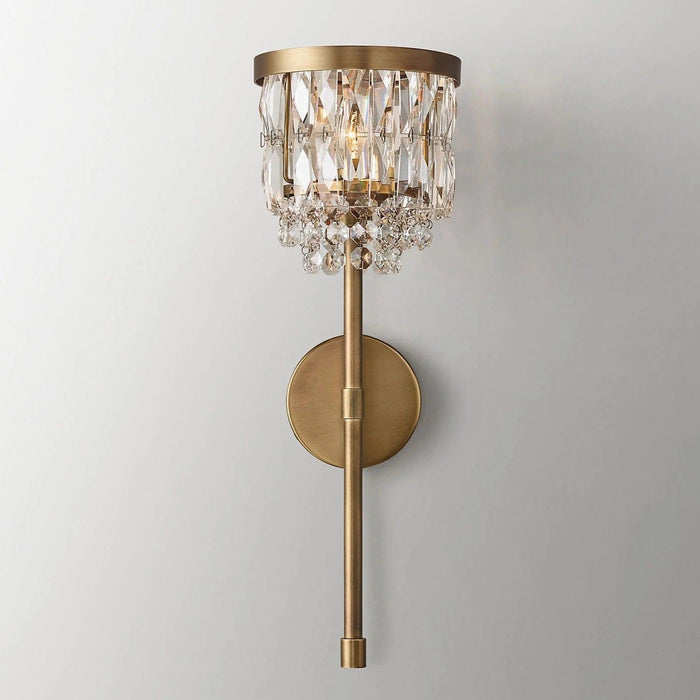 Luxe Crystal Brass Wall Sconce-DWHOME