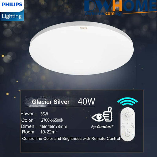 Philips LED CL828 Round Ceiling Light Tunable Light With AIO Remote Control Simple Nordic Design Modern - DWHOME