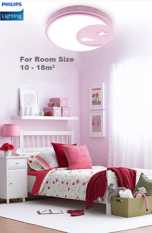 Philips LED CL551/552 Ceiling Light Children Cartoon Blue Car Pink Moon Shape Tunable Light Color Four Lighting Modes - DWHOME