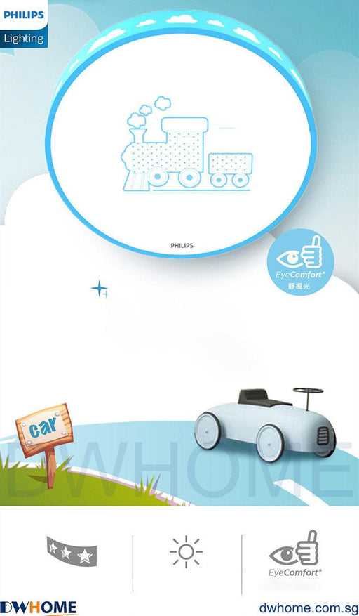 Philips LED CL553/555 Ceiling Light Kids Children Cartoon Yellow Bee Blue Train Pink Crown Shape Tunable Light - DWHOME