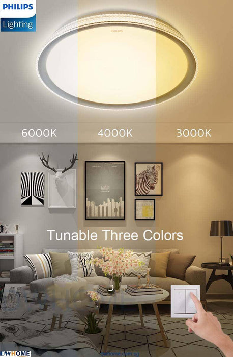 Philips CL510 LED Tunable Ceiling Light Silver 24W Warm - Warm White - Cool Daylight - DWHOME