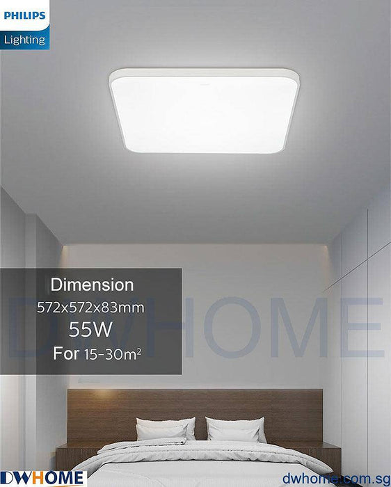 Philips LED CL702 Ceiling Light Tunable Light With AIO Remote Control Simple Design Modern Atmosphere Ultra-Thin-DWHOME