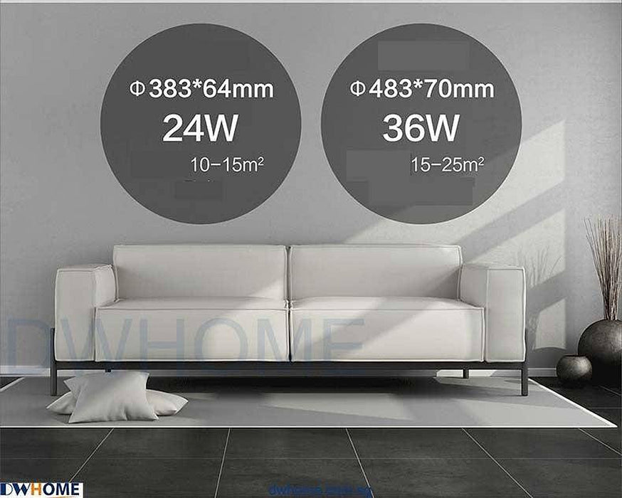 Philips CL514 LED Tunable Ceiling Light Silver Brown Edge 24W/36W Warm - Warm White - Cool Daylight-DWHOME