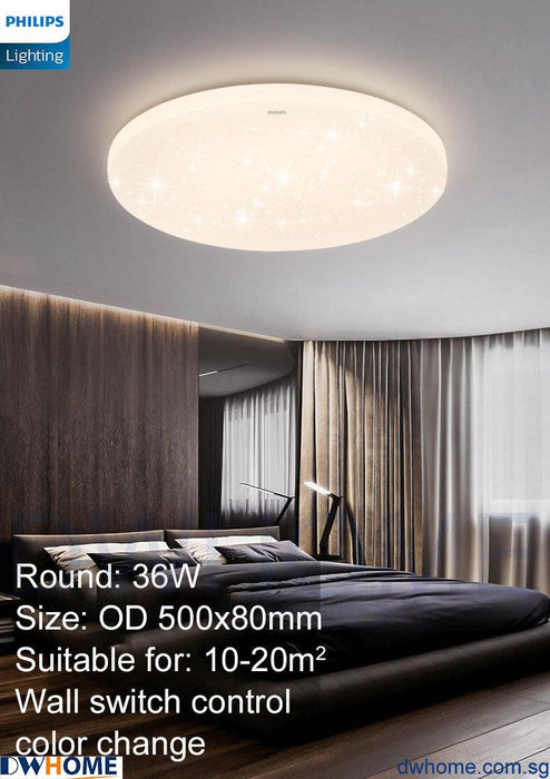 Philips LED CL830 Ceiling Light Round Rectangle Tunable Light With Simple Nordic Design Modern Atmosphere - DWHOME