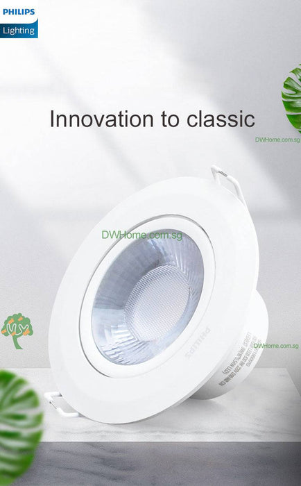 Philips RS100B 6W Round LED Recessed Spotlight 3000K/4000K Local Seller One year warranty - DWHOME