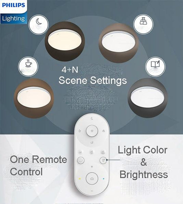 Philips LED CL828 Round Ceiling Light Tunable Light With AIO Remote Control Simple Nordic Design Modern-DWHOME