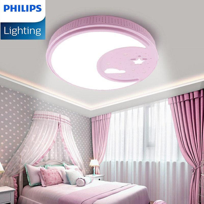 Philips LED CL551/552 Ceiling Light Children Cartoon Blue Car Pink Moon Shape Tunable Light Color Four Lighting Modes - DWHOME