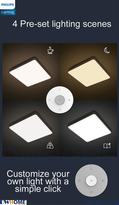 Philips LED CL867 Ceiling Light Round Square Rectangle Tunable Light With Simple Nordic Design Modern Atmosphere - DWHOME