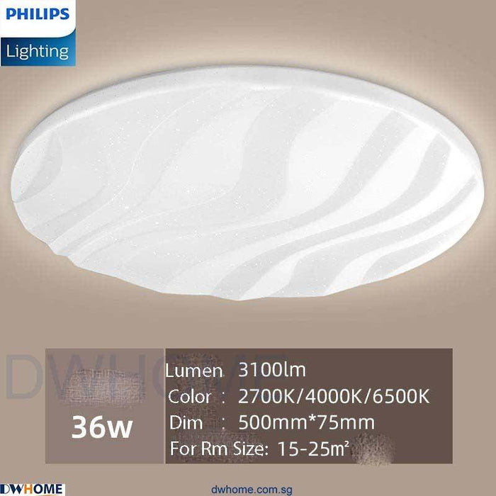 Philips LED CL506 Ceiling Lamp Modern Tunable 3 Colors Minimalist Style Living Room Book Bedroom - DWHOME