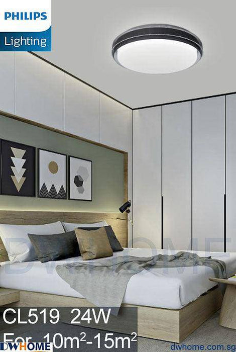 Philips LED Ceiling Light 24W CL519 Tunable Three Light Settings Scene Switch Gold Auto Memory-DWHOME