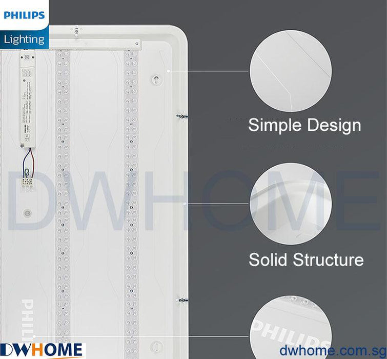 Philips LED CL702 Ceiling Light Tunable Light With AIO Remote Control Simple Design Modern Atmosphere Ultra-Thin - DWHOME