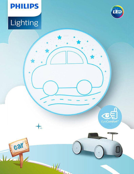 Philips LED CL551/552 Ceiling Light Children Cartoon Blue Car Pink Moon Shape Tunable Light Color Four Lighting Modes - DWHOME
