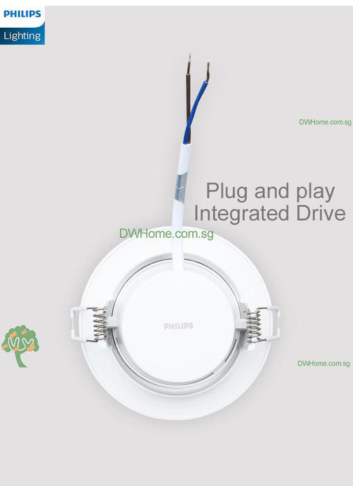 Philips RS100B 6W Round LED Recessed Spotlight 3000K/4000K Local Seller One year warranty - DWHOME